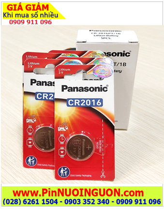 COMBO 01HỘP=5vỉ Pin đồng xu Panasonic CR2016/BP1 lithium 3v chính hãng (Loại vỉ 1viên) _Giá chỉ 165.000/Hộp